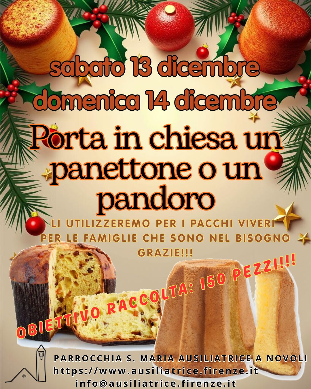 Porta un panettone o un pandoro alla messa Porta un panettone o un pandoro 2025