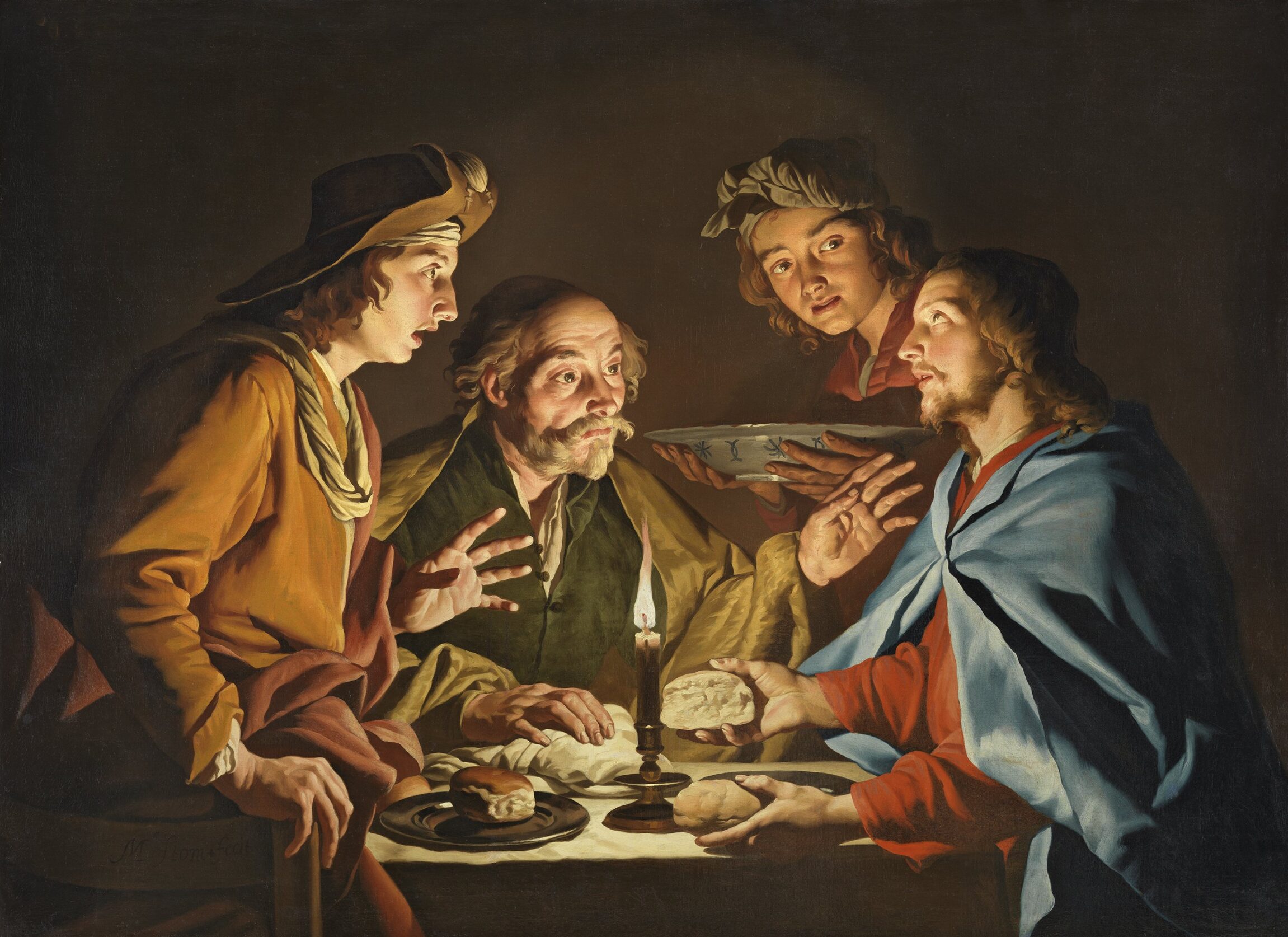 La cena di Emmaus di Matthias Stom